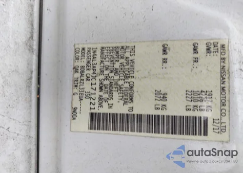 2018 Nissan Altima 2.5 Sl from USA, damaged, VIN 1N4AL3AP4JC171221